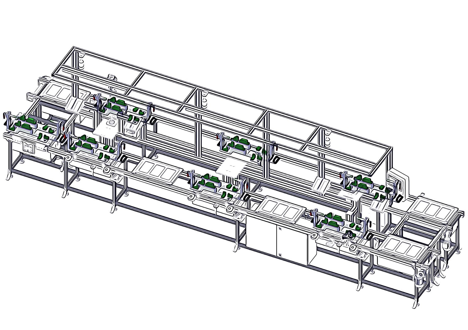 Lines with pallet conveyors